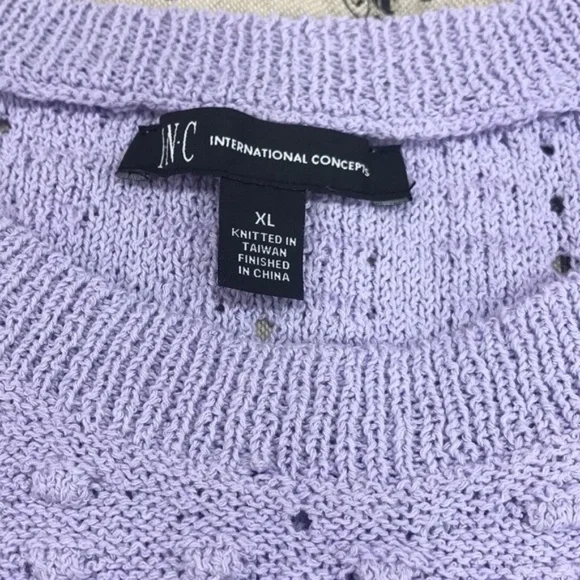 I.N.C Popcorn Stitch Ruffle Sweater - Picture 3 of 6